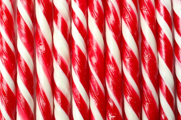 Photo christmas candy canes as background