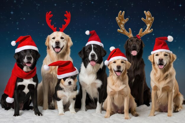 Photo christmas canine companions