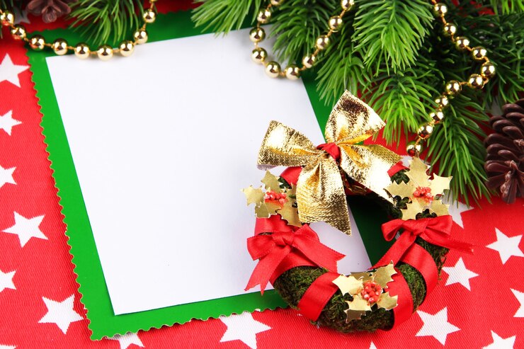 फोटो christmas card on bright surface