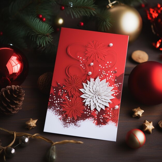 christmas card mockup