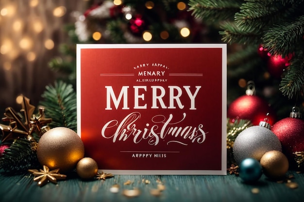 Christmas cards in traditional colors Vector illustration