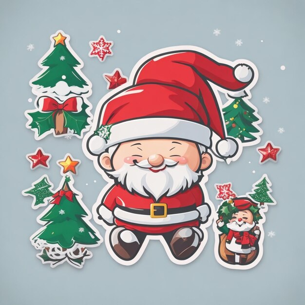 Photo christmas cartoon vector background