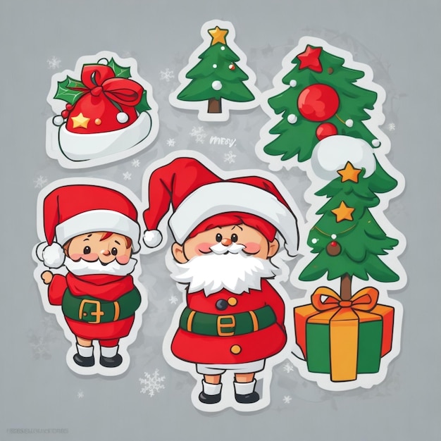 Photo christmas cartoon vector background