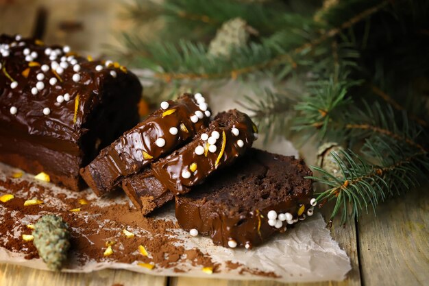 Christmas chocolate cupcake