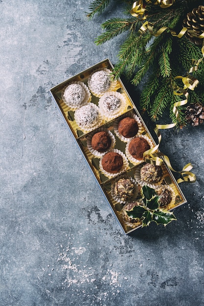 Christmas chocolate truffles