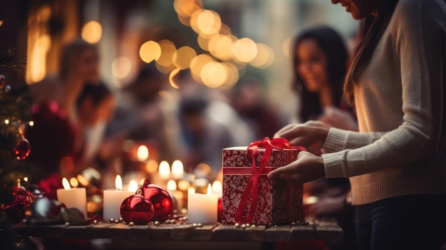 クリスマス クリスマスは世界中で広く祝われるお祭りです 人々は贈り物を交換するために集まります 木を飾り、お祝いの食べ物を楽しみます