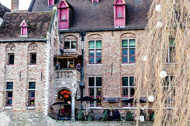 Foto natale nella città di bruges, in belgio.