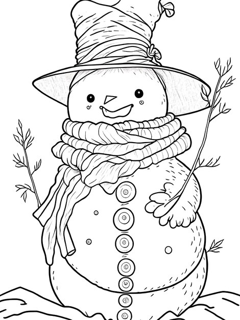 Christmas coloring page for kids