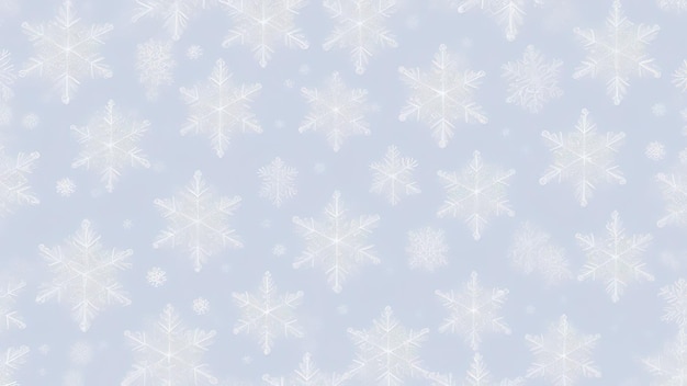 Christmas composition Christmas frame made of snowflakes on pastel gray background