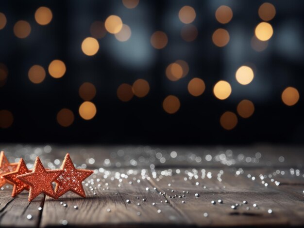 Christmas composition with bokeh background and copy space