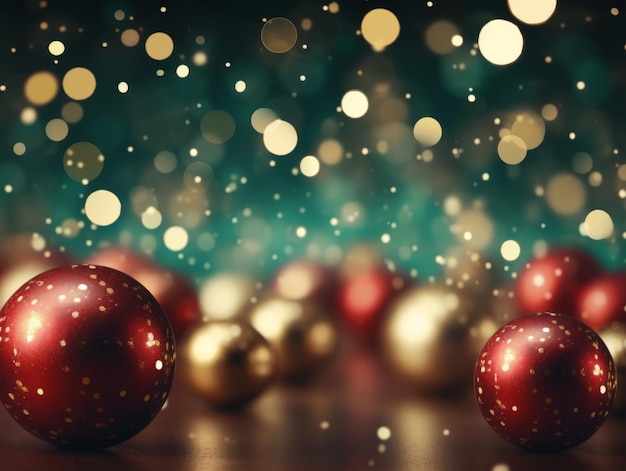 Christmas composition with bokeh background and copy space