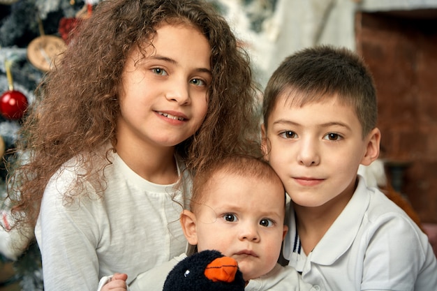 Christmas concept and children waiting for a miracle. 