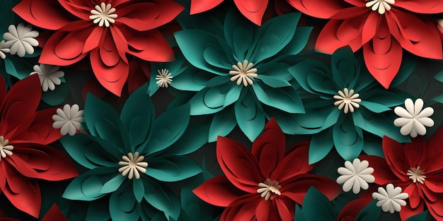 Christmas concept flower background pattern