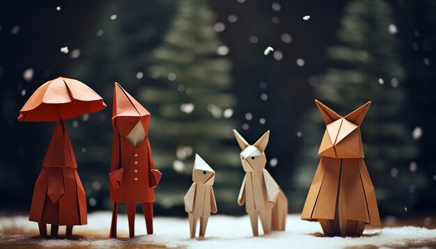 Christmas concept origami