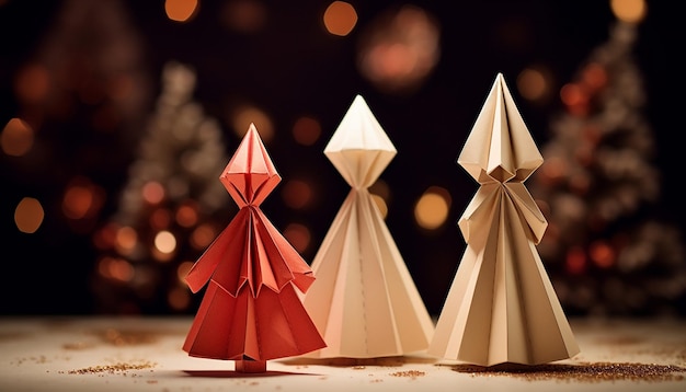 Foto origami di concept natalizio
