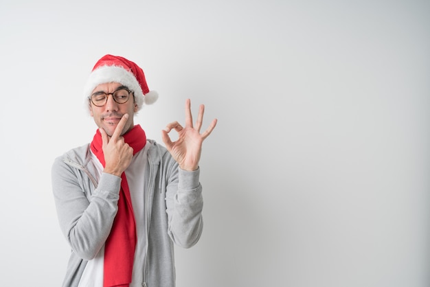 Christmas concepts - Young man gesturing