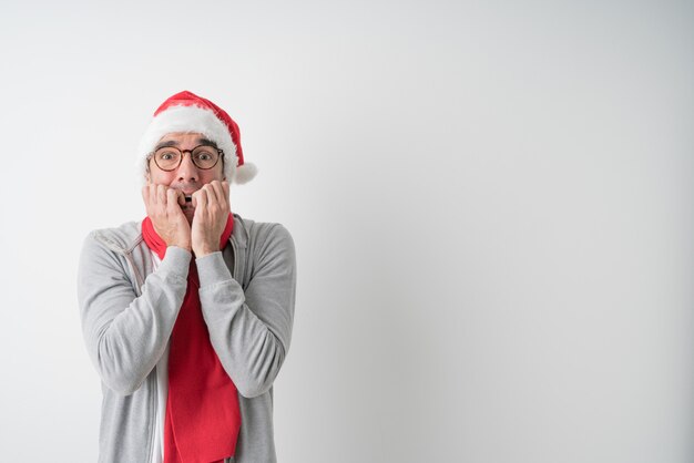 Christmas concepts - Young man gesturing