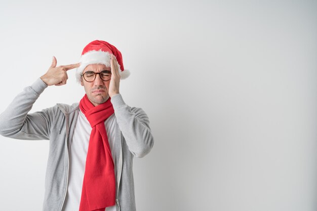 Christmas concepts - Young man gesturing