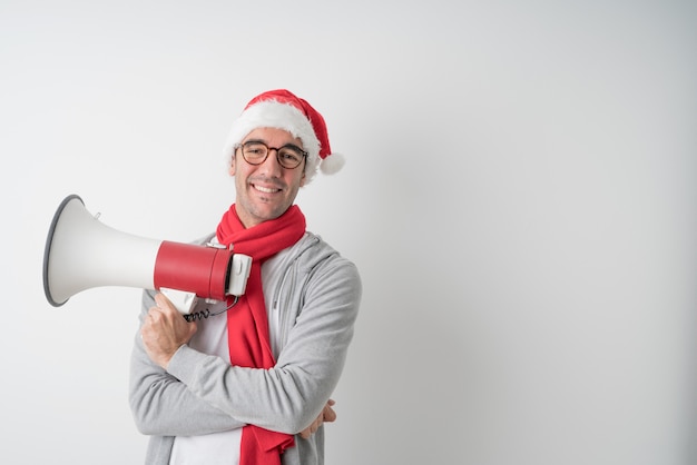 Christmas concepts - Young man gesturing