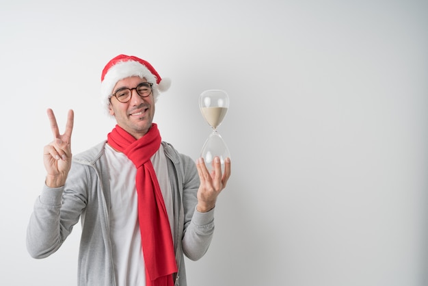 Foto concetti di natale - gesturing del giovane