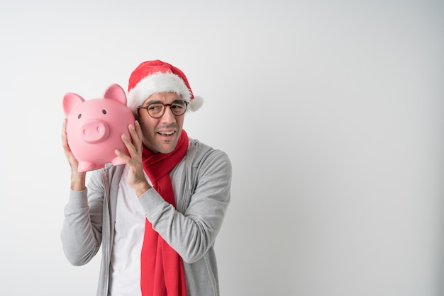 Christmas concepts - Young man gesturing