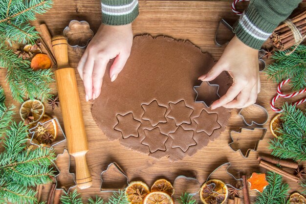 Christmas cookies are homemade. Selective focus. holidays food