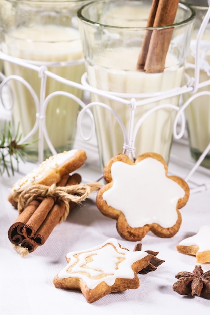 Christmas cookies and cocktail