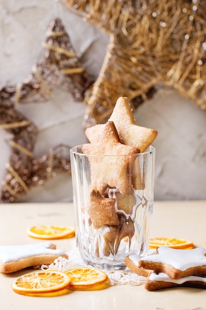 Christmas cookies in glass