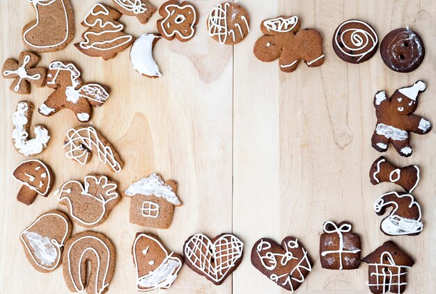 Foto biscotti di natale felice anno nuovo