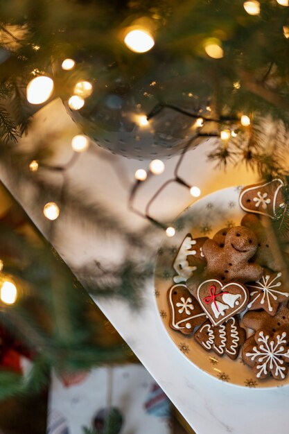 Christmas cookies on the table