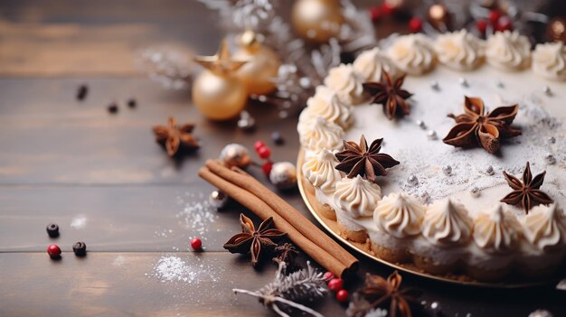 Christmas cookies with festive decoration