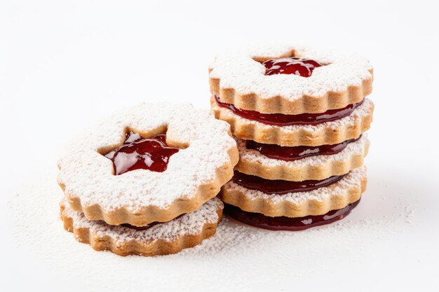 Christmas cookies with sweet jam