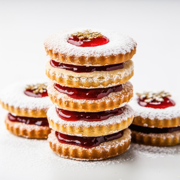 Christmas cookies with sweet jam