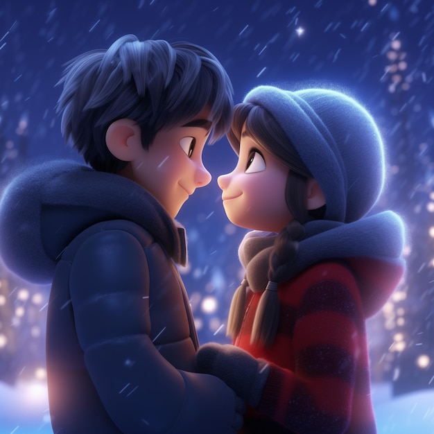 Christmas couple background