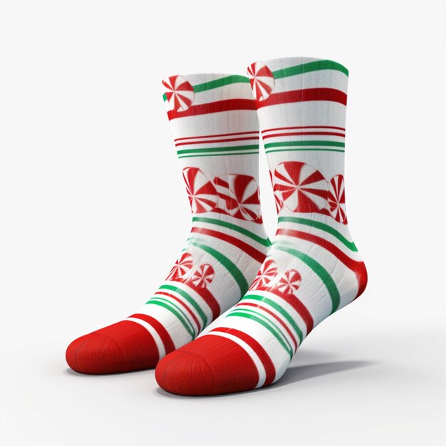 Christmas Day stock socks PNG White Background
