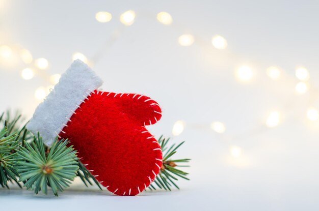 Christmas decor. Christmas background with copy space