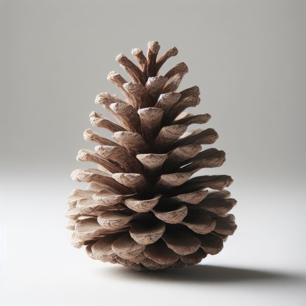 Christmas decor pine cone on simple background