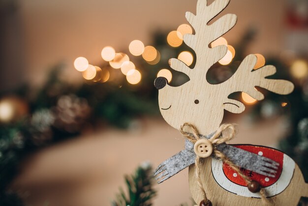 背景のクリスマスの装飾。新年