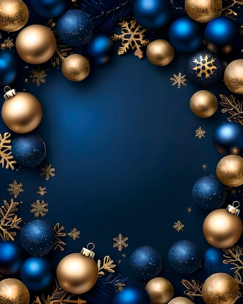 写真 クリスマスの装飾の背景は,輝く雪玉と杉の枝です.