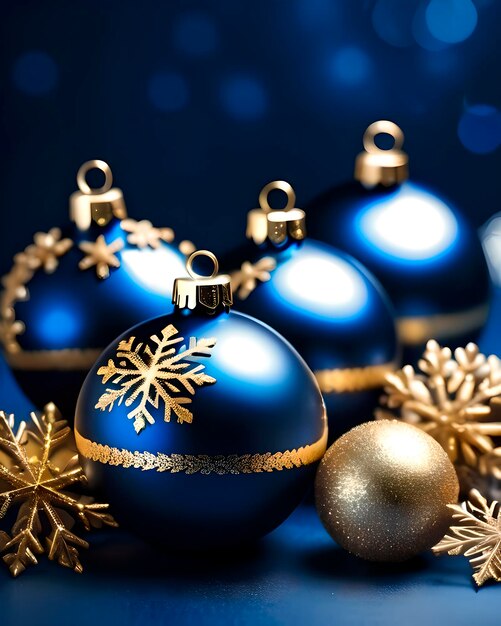 Photo christmas decoration background with shiny snowballs and fir branches