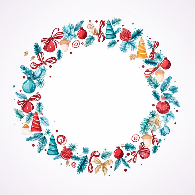 Photo christmas decoration circle