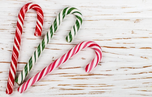 Christmas decoration colorful candy canes 