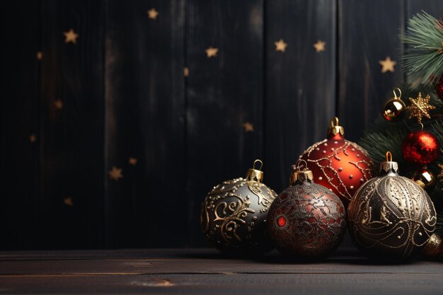 Christmas decoration on dark background