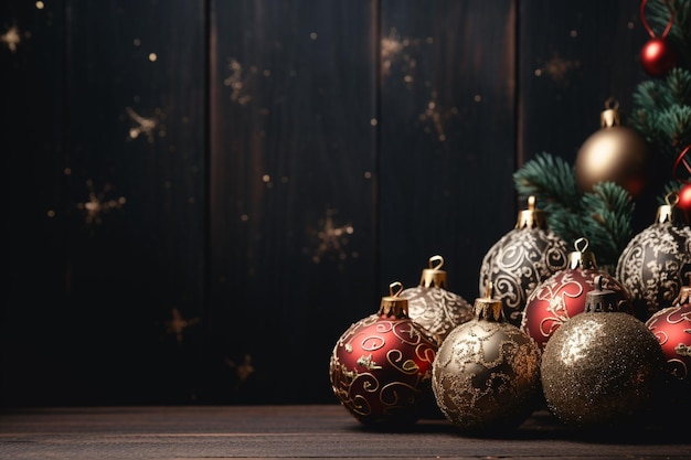 Christmas decoration on dark background