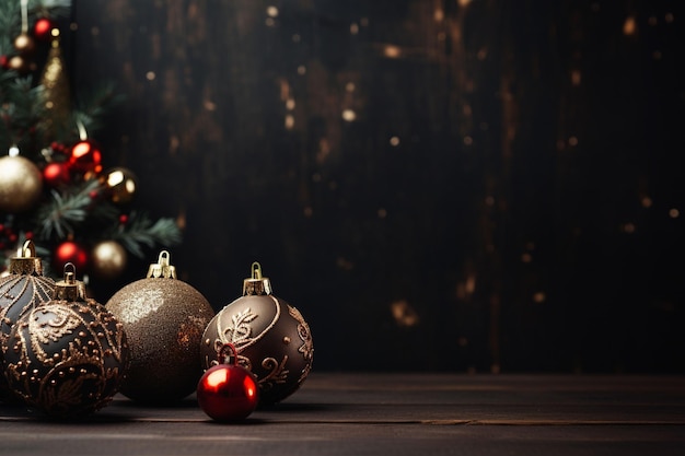 Christmas decoration on dark background