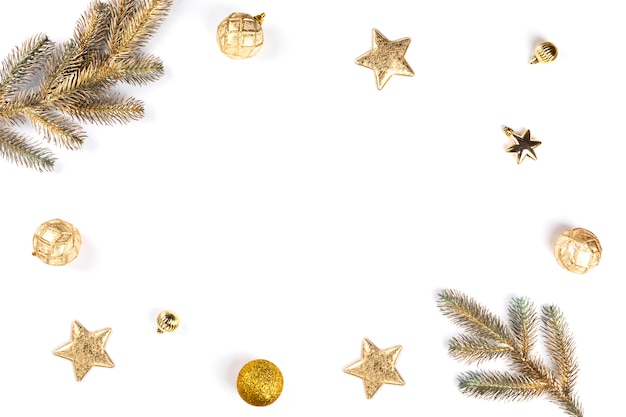 Christmas decoration Flat Lay Background