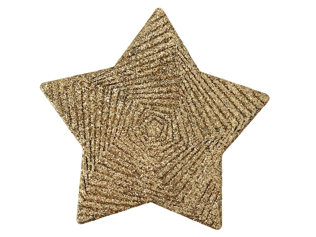 Christmas decoration in the form of a five-pointed star with sequins