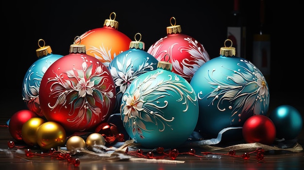 Christmas decoration prepare Bright color Generative Ai