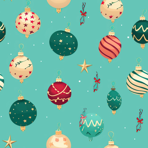 Christmas decoration seamless pattern AI Generated