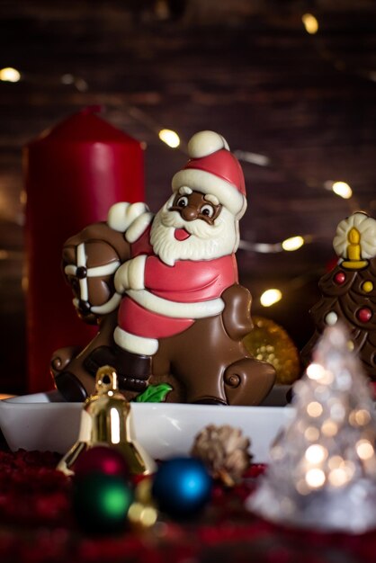 Christmas decoration on table